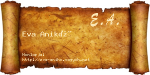 Eva Anikó névjegykártya